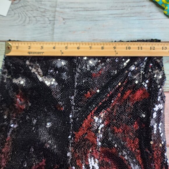 House of Harlow 1960 Women’s XS Black Sequin 2 Pc Halter Crop Top Pants Set New - Picture 13 of 14